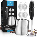 【14-15日限定!1000円クーポン20名様】Zulay Kitchen ミルクフォーマーセット Complete Set 電動 ミルク泡立て器 送料無料