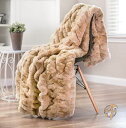 ブランケット 毛布 マイクロファイバー エレガント Ruched-beige 送料無料