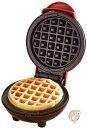 オリエンタルEライフ ミニ ワッフルメーカー マシーン レッド Oriental elife 時短家電 朝食 おやつ ホットケーキ パンケーキ ワッフル作り ワッフル手作り 送料無料