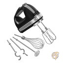 【 先着55名! 2日間限定ゾロ目555円クーポン】KitchenAid キッチンエイド 9段階スピード切替ハンドミキサー 泡立て器 黒 並行輸入品 送料無料