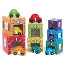 【先着30名様!全品555円OFF】メリッサ&ダグ ネスティング&ソーティング ガレージ&カー 木製 Melissa & Doug 送料無料
