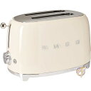 【14-15日限定!1000円クーポン20名様】スメッグ トースター SMEG TSF01CRUS レトロデザイン 2スライス トースト クリーム 送料無料