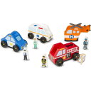 【最大2,025円OFFクーポン配布中】メリッサ&ダグ 木製 緊急車両 4個セット Melissa & Doug 働く車 おもちゃ 送料無料