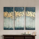 【 先着55名! 2日間限定ゾロ目555円クーポン】Madison Park Abstract Hand Embellished Teal Canvas Wal...