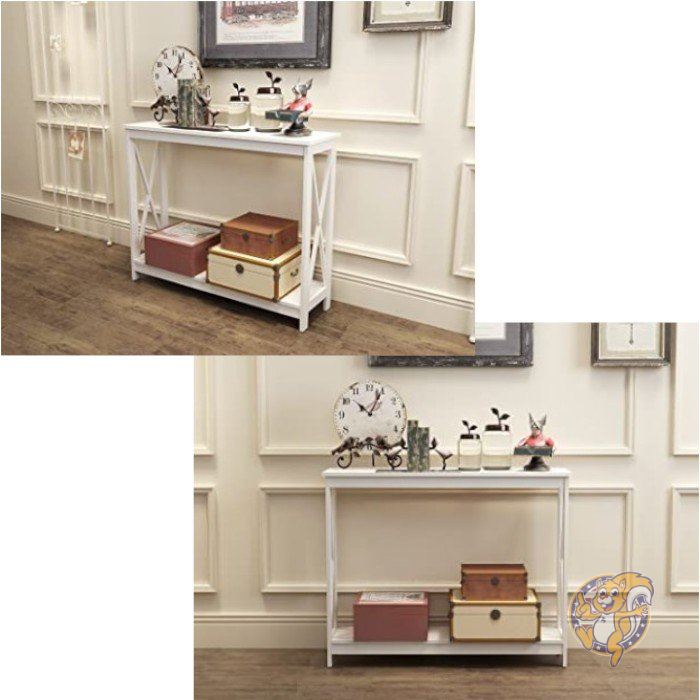 【Yaheetech】コンソールテーブル ソファーテーブル ブラウン 送料無料