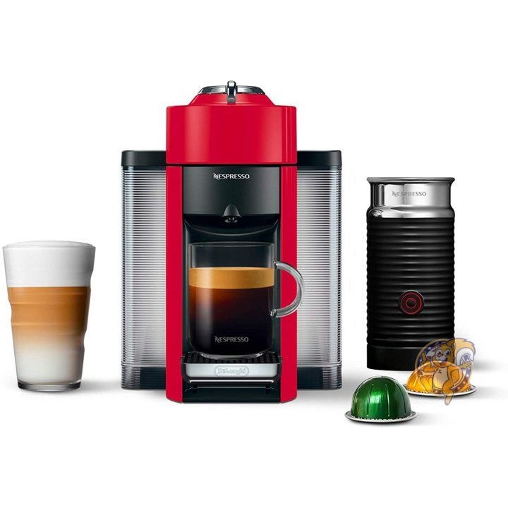 ネスプレッソ コーヒー＆エスプレッソマシーン ミルク泡立て器付き レッド Nespresso 送料無料