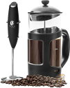 【 先着55名! 2日間限定ゾロ目555円クーポン】Bean Envy フレンチプレス SYNCHKG116982 コーヒーメーカー ミルク泡立て器付き 送料無...
