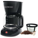 【14-15日限定!1000円クーポン20名様】Mixpresso コーヒーメーカー 8541895238 12カップ ドリップ コーヒーフィルター 送料無料