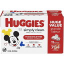 【最大2,025円OFFクーポン配布中】ハギーズ ベビーワイプ HUGGIES クリーン無香料 低刺激性 ディスニーデザイン 11パック おしりふき からだ拭き...