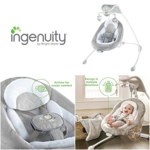 Ingenuity インジェニュイティ ベビー スイング 動物 ライト 送料無料 Ingenuity インジェニュイティ ベビー スイング 動物 ライト 送料無料