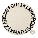 【先着30名様!全品555円OFF】ラグ ABC アルファベット キッズ カーペット Round White/Black 子供部屋 アメリカ輸入雑貨 海外雑貨 ...
