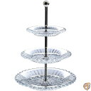 【14-15日限定!1000円クーポン20名様】バカラ Baccarat ケーキスタンド 3段 ミルニュイ ペストリースタンド 35cm 2605392 クリア...