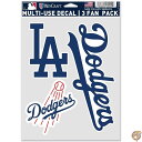【 先着55名! 2日間限定ゾロ目555円クーポン】Wincraft MLB ロサンゼルス・ドジャース デカール 多目的ファン 3パック チームカラー ワンサイ...