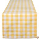 【19日20時〜!1000円クーポン20名様】DII チェッカーコレクション テーブルトップ テーブルランナー 14x72インチ イエロー