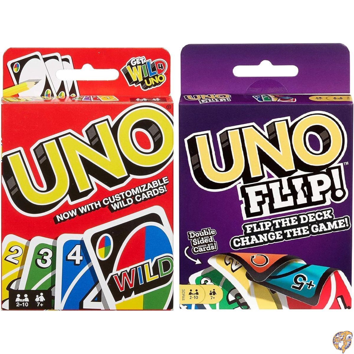 Mattel Uno オリジナルとUno フリップカードゲーム コンボパック 2個セット