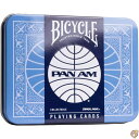 Bicycle Pan Am Air トランプ 2パック トラベル缶付き - プレミアムポーカーサイズデッキ カードゲーム用 クラシックなパンナムデザイン ロン...