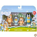 【 先着55名! 2日間限定ゾロ目555円クーポン】Bluey (ブルーイ) 2.5〜3インチ ポーズつけ可能 フィギュア 4体パック ブルーイ ビンゴ入り(3)