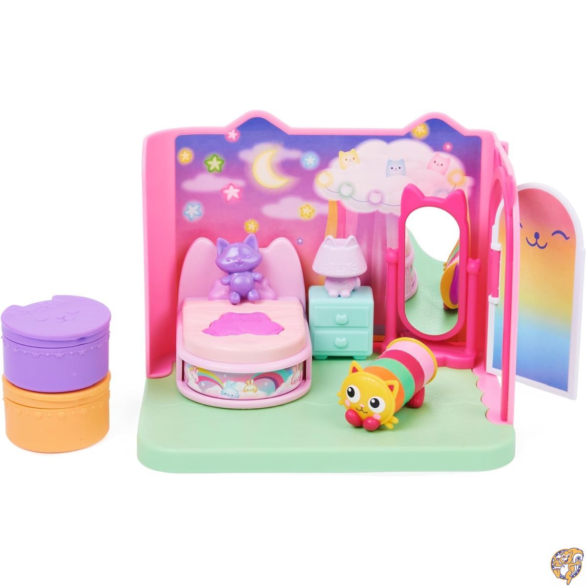 Gabby's Dollhouse Sweet Dreams 枕付き寝室 猫フィギュア アクセサリー3点 家具3点 配送2点 子供用お..