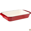 【30日限定500OFFクーポン配信】Cuisinart CI1136-24CR シェフのクラシック エナメル鋳鉄 14インチ ロースト/ラザニアパン カーディ...