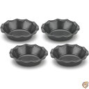 【 先着55名! 2日間限定ゾロ目555円クーポン】Cuisinart cmbm-4flt 4 Piece Fluted Tartletパンセット、ミニ、スチー...