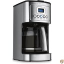 【14-15日限定!1000円クーポン20名様】14 Cup Black/Stainless Steel Permanent Filter Coffee Maker, with Timer