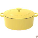 【 先着55名! 2日間限定ゾロ目555円クーポン】Cuisinart Chef's Classic ホーロー鋳鉄 7クォート ラウンドカバーキャセロール イエ...