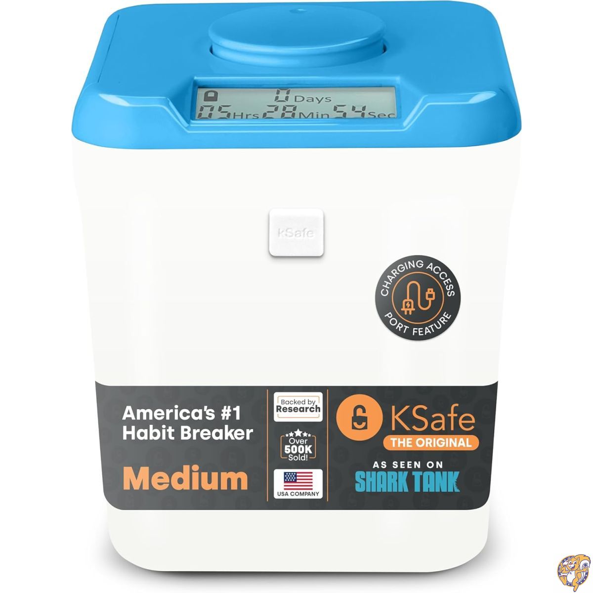 【最大2000円クーポン25日〜】Kitchen Safe: Time Locking Container (Blue Lid + White Base) - ...