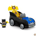 Fisher-Price Little People DC Super Friends 2-in-1 Batmobile, Batman vehicle and playset for toddler preschool kids ages 18 months to 5 years