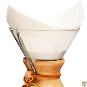 Chemex Bonded Oxygen Cleansed Pre-folded Square Coffee Filters, Set of 200 by