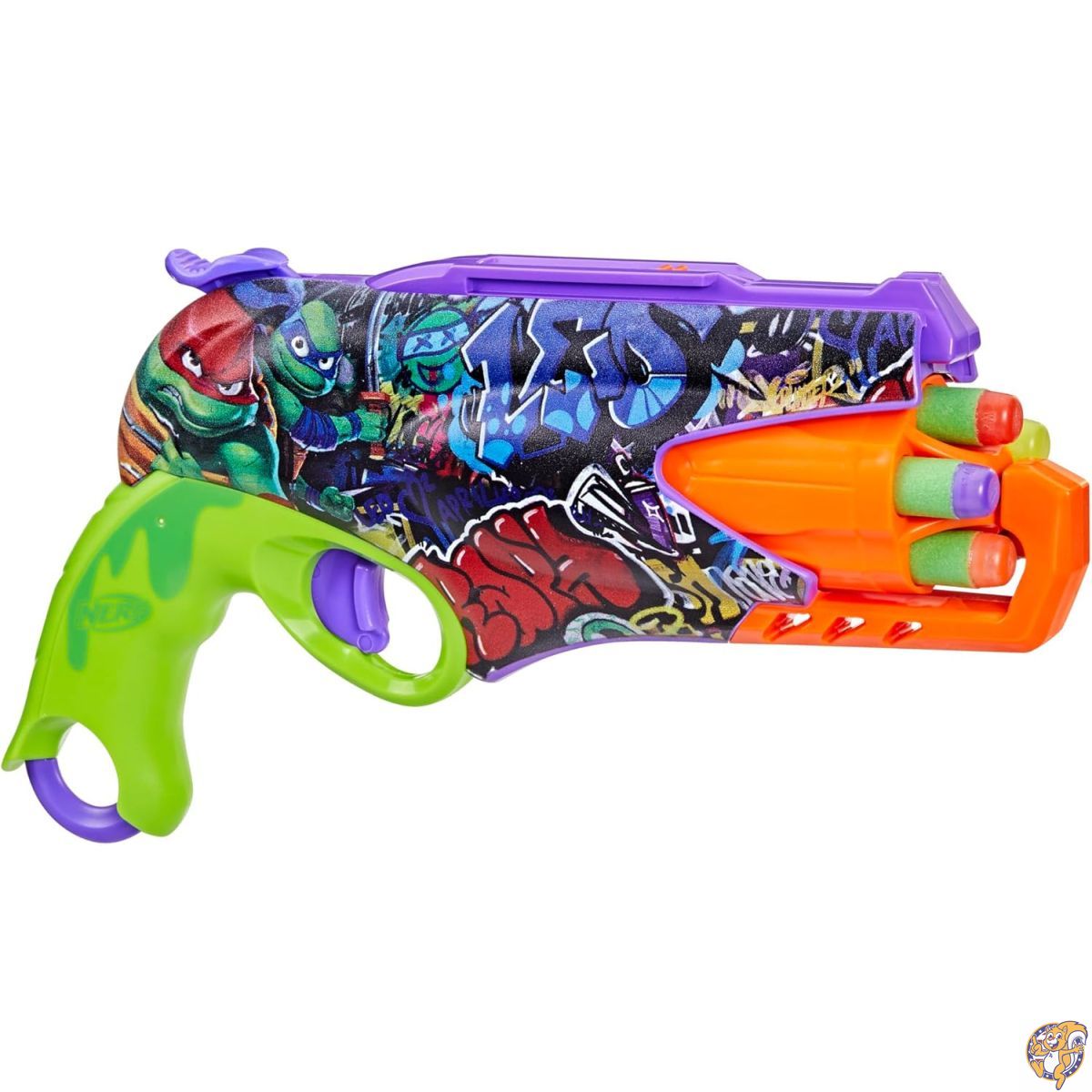 Shayaku NERF Teenage Mutant Ninja Turtles Blaster, 10 Elite Darts, Toy Foam Blasters for 8 Year Old Boys & Girls Up 2