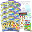 Disney Bluey Imagine Ink 塗り絵ブックセット 子供用 - 12冊パック 散らからないマジックインク ブルーイ塗り絵 納屋のボットステッカ...