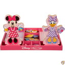 【 先着55名! 2日間限定ゾロ目555円クーポン】Melissa & Doug ディズニー ミニーマウスとデイジーダック マグネット式 ドレスアップ木製人形 ...