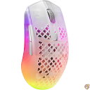 【 先着55名! 2日間限定ゾロ目555円クーポン】SteelSeries ゲーミングマウス 無線 Aerox 3 Wireless Ghost 超軽量 TRUEMOVE AIRセンサー搭載 Quantum 2.0テクノロジー IP54規格 防水 防塵(2)