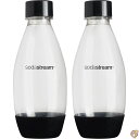 【4/30日限定★円高還元!!510円クーポン】sodastream 0.5L ツインパック 食器洗い機対応 スリムボトル (ブラック)