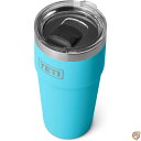 【 先着55名! 2日間限定ゾロ目555円クーポン】YETI ランブラー 積み重ね可能なパイント、真空断熱 ステンレススチール マグスライダー蓋付き、リーフブル...