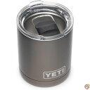 YETI (イエティ) Rambler 10オンス ローボール 真空断熱 ステンレススチール マグスライダー蓋付き グラファイト
