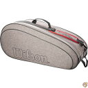 WILSON チームテニスラケットバッグ - ヘザーグリーンとヘザーグレー