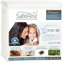 【30日限定500OFFクーポン配信】【Kingサイズ】SafeRest 防水マットレスカバー 高品質コットン100% 360度完全保護 ジッパー式 防ダニ・防...