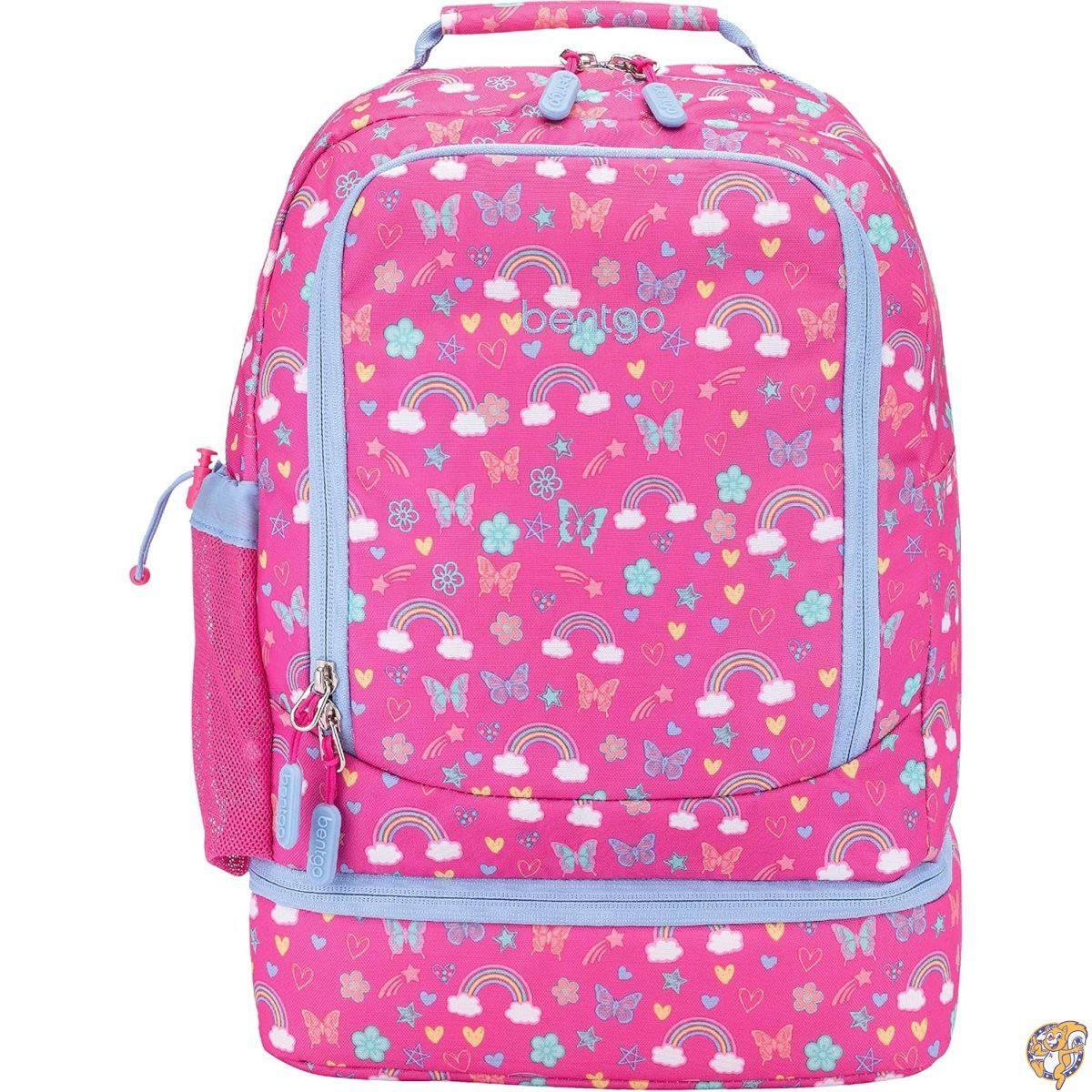Bentgo Kids 2-in-1 Backpack & Insulated Lunch Bag (Rainbows and Butter...