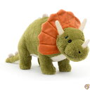 【4/30日限定★円高還元!!510円クーポン】Jellycat Archie 恐竜 トリケラトプス ぬいぐるみ 9インチ | 恐竜ぬいぐるみ クラシックな子供...