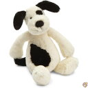 【4/30日限定★円高還元!!510円クーポン】Jellycat(ジェリーキャット) バシュフル パピー S ぬいぐるみ イヌ 座高15cm ブラック&クリーム