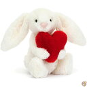 【4/30日限定★円高還元!!510円クーポン】Jellycat Bashful Red Love Heart Bunny ぬいぐるみ S 7インチ | ウサギ...