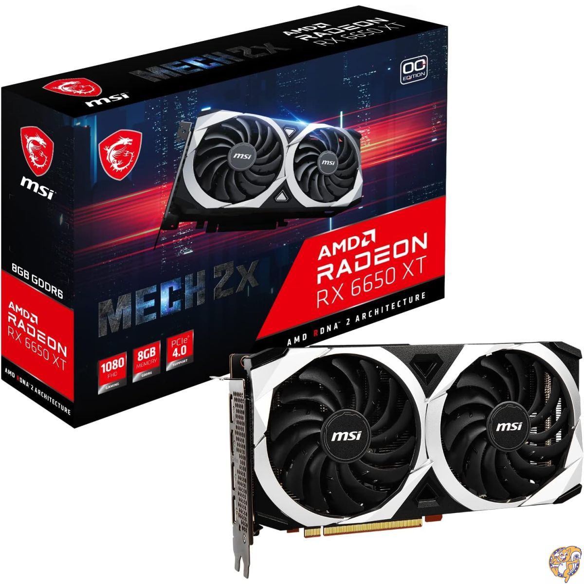 MSI Radeon RX 6650 XT MECH 2X 8G OC グラフィックスボード VD8095