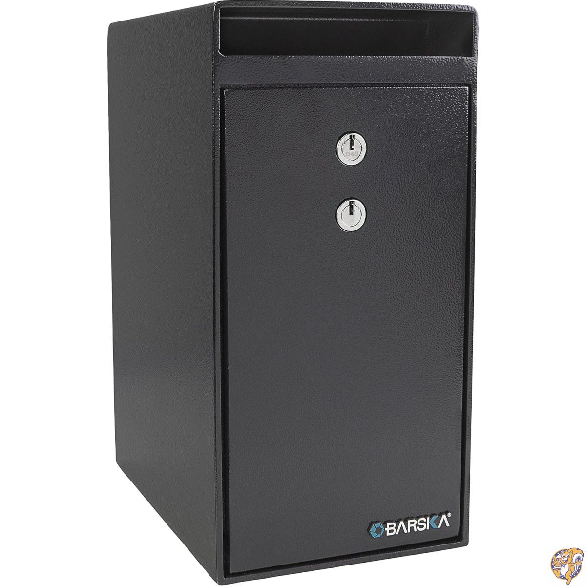 Barska AX13558 デュアルキーデポジトリー金庫 0.27立方フィート ドロップスロットとクイックリリースボルト付き ブラック