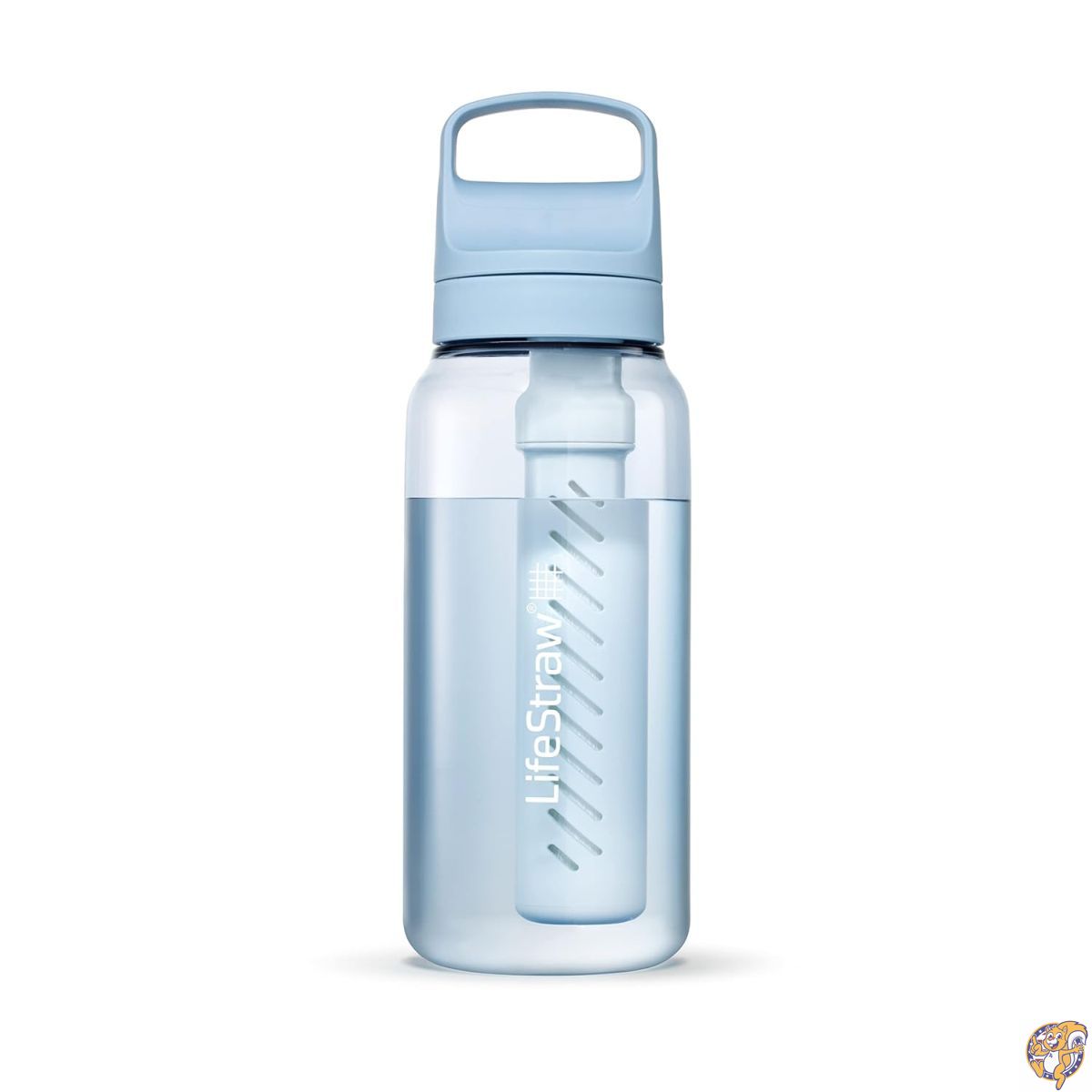 LifeStraw(ライフストロー) Goシリーズ - BPA不使用の浄水器ボトル 旅行や日常使用に バクテリア、寄生虫、マイクロプラスチックを除去し、味を改善 1L アイスランドブルー