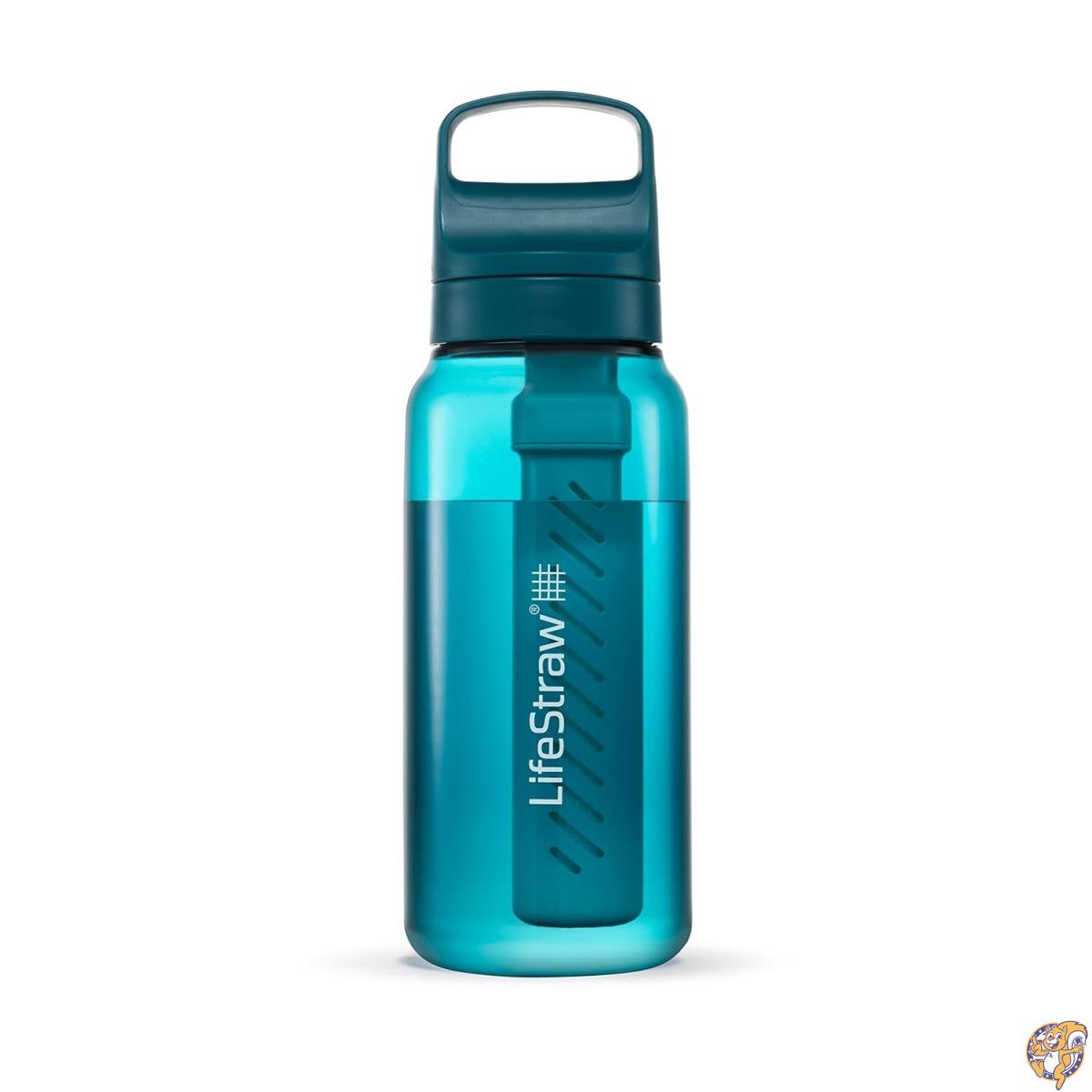 LifeStraw(ライフストロー) Goシリーズ - BPA不使用の浄水器ボトル。旅行や日常使用に。バクテリア、寄生虫、マイクロプラスチックを除去し、味を改善します。1Lラグナティール。