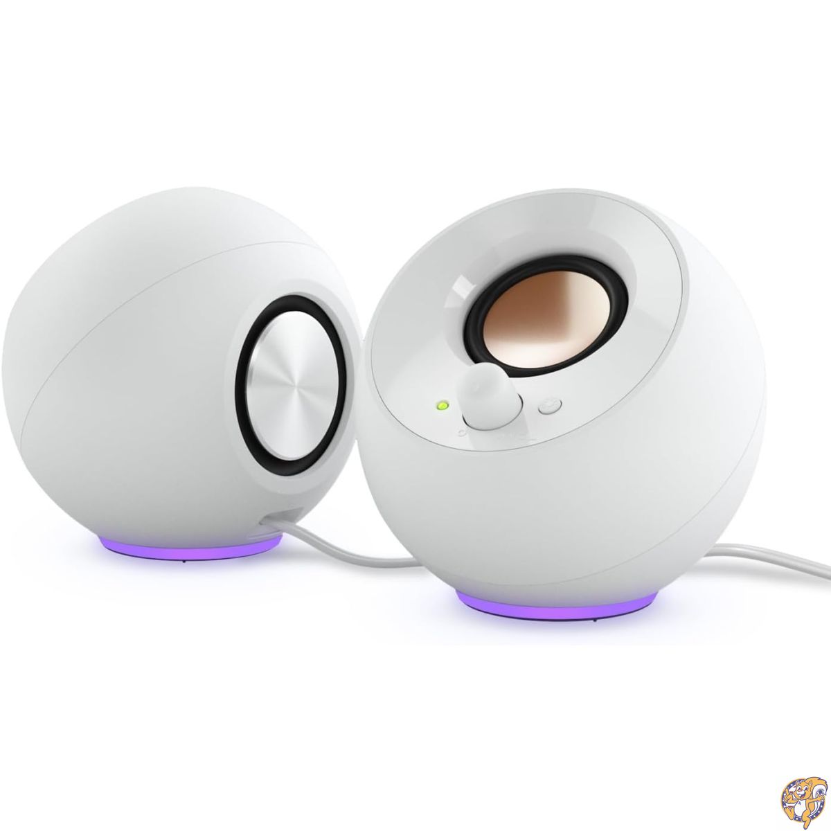 【最大2000円クーポン25日～】Creative Pebble SE ミニマリスト 2.0 USB-C 電源 PCスピーカー RGB照明付き、3.5mm AUX-IN、最大4.4W RMSパワー、コンピューターとノートパソコン用 (ホワイト)