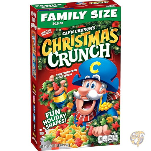 シリアル 限定版 クリスマス クランチ お菓子 581g ボックス Cap'n Crunch キャプテン クランチ シリアル 限定版 クリスマス クランチ お菓子 581g ボックス Cap'n Crunch キャプテン クランチ