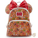 【 先着55名! 2日間限定ゾロ目555円クーポン】ディズニー ミニー バックパック クリスマス ジンジャーブレッド AOP レディース ダブルストラップ ショ...