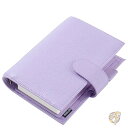 手帳 パーソナル リュクス リング プランナー 本革バインダー オーガナイザー 30mm リング ペブル ラベンダー ルーズリーフ式手帳 Moterm モターム